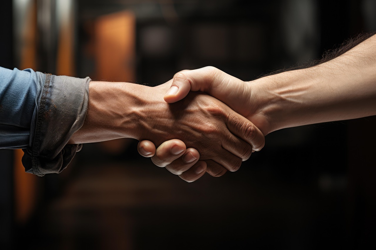 Poignée de main, partenariat de confiance